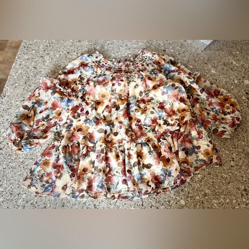 Bonnie Jean Floral Kids Dress - Multicolor